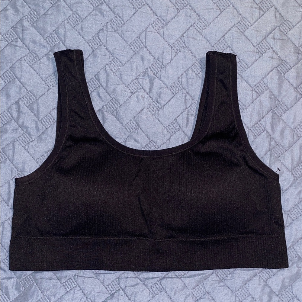 SOLD! NWOT Torrid Black Scoop Neck Ribbed Seamless Bralette